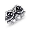 Anel de Cobra de Canto Prata Imitação Masculino Retrô Agressivo Anel de Alto Padrão Design de Nicho Anel Ajustável Aberto