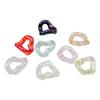Acrílico plástico 21*19mm geléia ab magia colorido mabel coração cadeia fivela diy acessórios de jóias