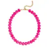 Collar Colgante Exagerado en Forma de Corazón con Cuentas Grandes de Resina Acrílica de Color Dopamina, Collar de Cuentas Transfronterizo Estilo Europeo y Americano