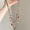 Diseño de Nicho Europeo y Americano Gargantilla de Corbata Calada Collar Largo, Accesorio Versátil y de Alta Gama para Chicas a la Moda