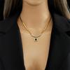 Collar de alta calidad para mujer 2023 nuevo diseño nicho de lujo ligero colgante de circón de azúcar cúbico esmeralda cadena para clavícula