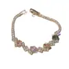 Pulsera Hebilla Oval Irregular de Circonita Lujo Ligero Pulsera de Gama Alta Moda Femenina Temperamento Nicho Joyería de Mano Al por Mayor
