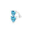 Piercing para el ombligo de acero inoxidable con forma de corazón de melocotón invertido, microincrustaciones de circonita exquisita, piercing para el ombligo femenino, joyería para el cuerpo humano