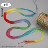 Pulseira Colorida de Corda Tingida em Degradê de 12 Fios, Feita à Mão com Padrão de Dragão, Pulseira DIY, Transformando Terra em Ouro, Paisagem de Mil Milhas