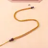 Cordón de Collar de Barril de Madera Ajustable DIY Joyería Hecha a Mano Tejido Cadena Sencilla para Suéter Etiqueta Colgante Cordón Accesorios