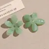 Parche Decorativo de Flor de Cinco Pétalos Tridimensional con Degradado de Forma Irregular Acrílico Accesorios para Aretes DIY Piezas para Llavero