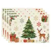 Amazon Manteles Navideños Muñeco de Nieve Árbol de Navidad Manteles Decoración de Mesa de Comedor Occidental Manteles Aislantes Fiesta Navideña