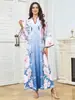 Mt535 Transfronterizo En Stock Vestido Largo Ropa de Mujer Amazon Comercio Exterior Estampado de Viaje Vestido Largo de Gala con Dobladillo Ancho Vestido de Mujer