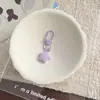 Lindo llavero de pequeñas estrellas coloridas flocadas de principios de otoño, dulce colgante para mochila estilo niña, regalo para mejores amigos y parejas