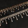 Cadena de garra con diamantes de imitación de perlas, disponible al por mayor, con código elegante, para sombreros, accesorios para prendas de vestir, accesorios de bricolaje, cadena de garra con diamantes de imitación decorativos.