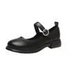 Zapatos Mary Jane para Mujer 2026 Otoño Nuevo Estilo Universitario Versión Coreana Zapatos Lolita Japoneses con Velcro para Pies Anchos Zapatos Pequeños de Cuero