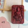 Llavero con colgante de sándalo de ocho Guardianes, tallado a doble cara, de la marca Rosewood 461, transmisión en vivo de Rosewood