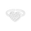 1474 Diseño de Nicho Ins Estilo K Textura de Lava Anillo de Corazón Plata de Ley S925 Anillo Plateado con Forma de Corazón para Mujer
