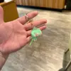 Chaveiro de acrílico transparente com areia movediça de desenho animado, pingente de bolsa, pequeno presente para crianças, decoração de carro