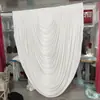 Cortinas de Boda de Comercio Exterior, Cortinas Onduladas en Forma de Arco Estilo Europeo, Fondo Grande para Bodas, Decoración y Montaje de Escenario de Terciopelo de Leche