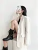 Nuevo Estilo de Blazer 2026 para Primavera y Otoño, Elegante Traje Suelto de Estilo Coreano para Mujer, Talla Pequeña, de Alta Gama para Temporada de Trabajo
