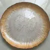 Plato Grande, Mediano y Pequeño de Fuegos Artificiales, Plato de Cristal Colorido, Plato para Comida Occidental, Plato Grande de Cristal de 13 pulgadas, Plato de Lujo Accesible con Lámina de Oro al por Mayor