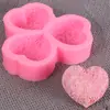 Ferramentas para Fazer Velas Aromáticas Formato de Flor de Amor Dia dos Namorados DIY Forma de Silicone para Bolo Mousse de Chocolate