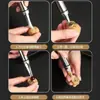 Descaroçador de Longan, Abridor de Dorso de Camarão, Ferramenta para Remover Cérebro de Camarão, Ferramenta para Descascar Carne de Camarão, Ferramenta de Descaroçar de Aço Inoxidável