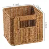 Cestas de Almacenamiento Tejidas al por Mayor para Uso Doméstico, Cestas Organizadoras para Gabinetes y Mesas de Centro, Cajas de Almacenamiento para Ropa y Snacks, Cestas de Mimbre Sintético, Estilo Europeo