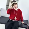 2425 Suéter para Niños Otoño Invierno Tejido Grueso Sudadera Casual de Manga Larga para Niños 2026 Ropa Nueva