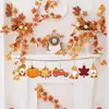 Decoración de madera de Acción de Gracias de otoño Gnomo Corte de hoja decoración colgante de otoño Manualidad colgante de madera