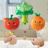 Balão de Filme de Alumínio de Animal de Desenho Animado, Frutas e Legumes para Rastreamento de Bebê de Mês de Idade, Calças de Bebê, Balão de Hélio Voador, Atacado