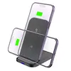 Suporte dobrável para celular de mesa vertical sem fio de carregamento rápido carregador sem fio bobina dupla carregamento sem fio 15W