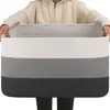 Cesta de Almacenamiento Tejida con Cuerda de Algodón de Gran Capacidad para Organización de Desorden en Escritorio del Hogar, Cesta de Almacenamiento para Juguetes de Bebé, Cesta de Almacenamiento Grande