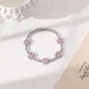 Europa y Estados Unidos transfronterizo nuevo estilo ins lujo ligero versátil moda exquisito pulsera para mujer simple circón joyería de alta calidad al por mayor