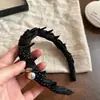 Goma para el pelo de cachorro con lunares estilo coreano, diadema dentada, diadema elegante, diadema de corona alta, accesorio para el pelo de alta gama