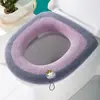 Fabricante de Capa para Assento de Vaso Sanitário Lavável Desenho Animado Espessado com Alça Cobertura de Vaso Sanitário Tricotada Almofada para Assento de Vaso Sanitário Adesivo
