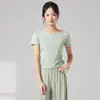 Tops de Ropa de Baile para Mujer, Ropa Clásica de Baile con Cuello Redondo Clásico, Ropa Nueva Étnica de Danza Moderna, Ropa de Práctica de Baile para Adultos