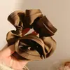 Lenço quadrado grande com estampa floral pequena, elástico de cabelo para mulheres, faixa de cabelo elástica, acessório de cabelo com estilo coreano de alta qualidade