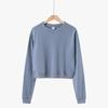 Sudadera con capucha de punto de canalé con cuello redondo recortada de 300 g, marca de moda transfronteriza Terry, sudadera con capucha informal deportiva para mujer, abrigo, patrón personalizado