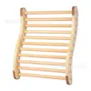 Respaldo de sauna de madera accesorio en forma de S, respaldo de sauna, almohada con forma de ola para sala de vapor, soporte de sauna de madera maciza