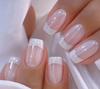 Nuevo Arte de Uñas Transfronterizo de Moda Colección Clásica de Moda Simple Francesa Estilo Fresco Europeo y Americano Uñas Postizas al Por Mayor