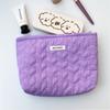 Bolsa Cosmética Acolchada de Algodón Estilo Coreano Love Gran Capacidad Bolsa Interior Bolsa de Almacenamiento de Artículos de Aseo de Viaje Bolso Clutch de Alta Gama