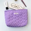 Nueva bolsa de cosméticos acolchada de algodón con diseño de amor, bolsa de almacenamiento, bonita y fresca bolsa de lavado, bolsa de forro, bolsa de mano portátil de tela