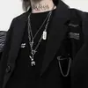 Collar de Mariposa en Capas Ins de Estilo Coreano de Moda para Mujer, Diseño Único, Versátil, Personalizado, Cadena para Clavícula Hip-Hop de Celebridad de Internet Gargantilla