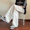 Pantalones Casuales de Seda de Hielo Nasa para Hombre 2025 Nuevo Verano Transpirables Holgados Rectos Deportivos Estilo Americano Modernos Tie-Dye Largos
