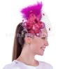 Horquilla para el pelo con plumas y flores de estilo europeo y americano, popular en Amazon, color blanco, para novias, de malla, accesorios para el cabello, ramillete para mujer