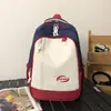Nova Moda Alto Valor Meninas Tendência Grande Capacidade Bloco de Cores Ensino Fundamental Ensino Médio Estudante Mochila Bolsa de Ombro Dupla
