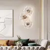 [Transfronterizo] Lámpara de Pared para Mesita de Noche con Estilo Vintage, Fondo de Pared de Madera Maciza, Arte para Dormitorio, Atmósfera Floral Creativa