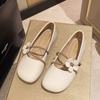 Jin Bukang Zapatos Planos Zapatos de Verano para Mujer Zapatos Suaves de Noche Zapatos Nuevos de Leche con Falda Slip-on Mary Jane Beans