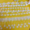 Decoração de Roupas em Renda Extensão de Bainha de Saia em Renda Acessórios de Costura DIY Feitos à Mão Renda Bordada de Seda Leite