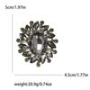 Broche de Cristal de Color Brillante Retro Creativo Personalizado Moda Europea y Americana Accesorios para Abrigo Ropa Ramillete
