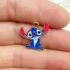 Mini Stitch de Dibujos Animados DIY Accesorios para Joyería de Gota de Aceite Colgante de Aleación Llavero Pendientes Collar Pulsera Colgante