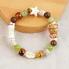 Pulsera de cerámica de Jingdezhen, nueva y que no se decolora, para estudiantes mujeres, pulsera de cuentas de estilo antiguo, pulsera de cerámica fresca y moderna