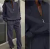Novedad Otoño 2025 Conjunto de Sudadera de Manga Larga con Cuello Alto y Cremallera y Pantalones Ajustados Conjunto de Dos Piezas para Mujer Suministro Transfronterizo